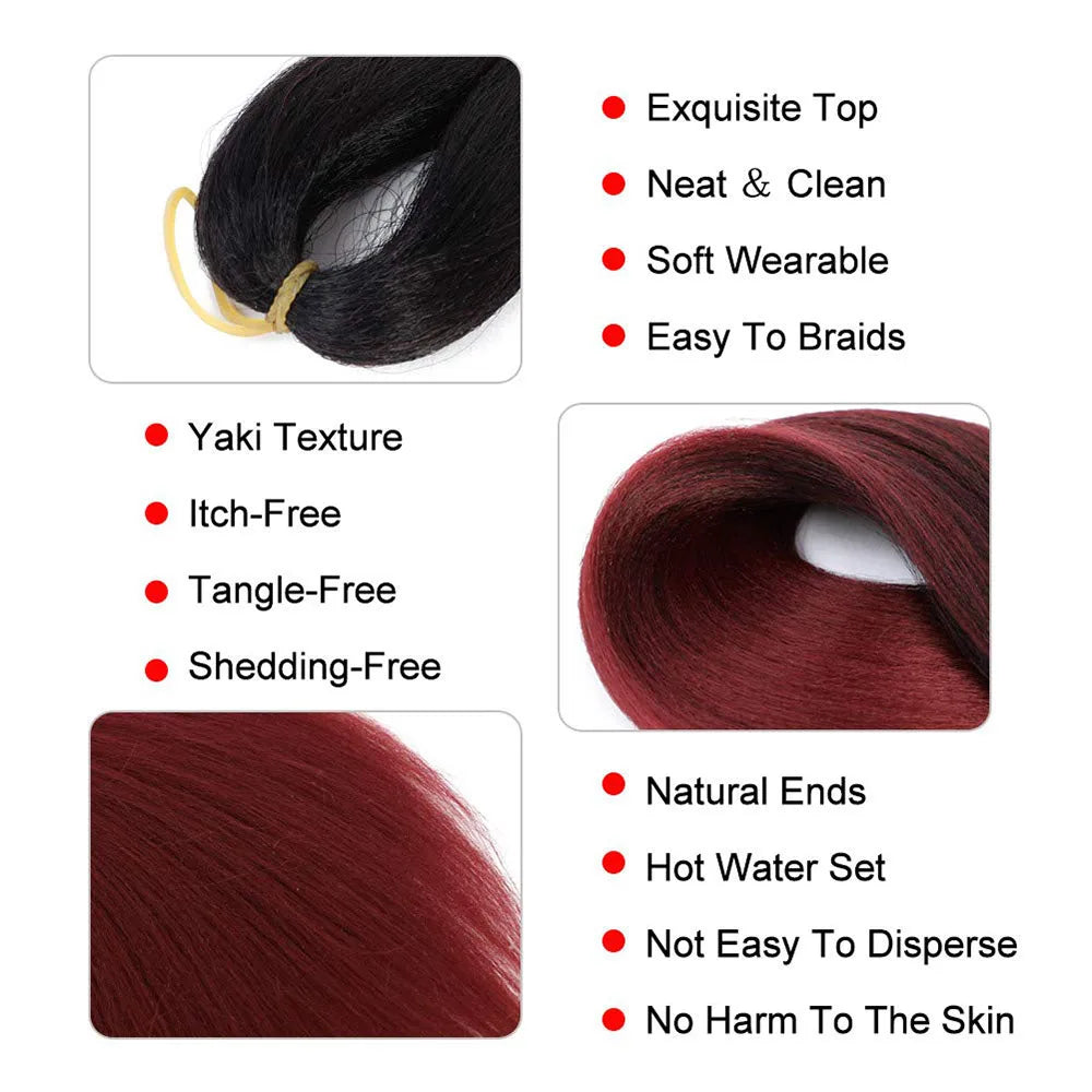 30/42/48 Inch Yaki Synthetic Jumbo Braiding Hair