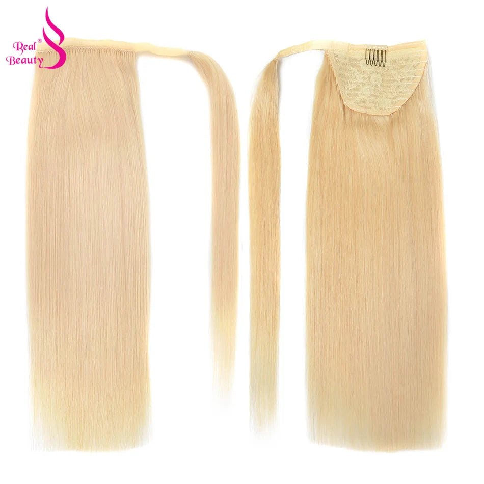Straight Human Hair Wrap Around Ponytails