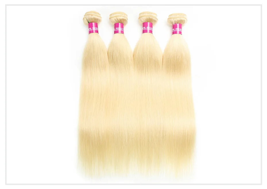 613 Blonde Brazilian Remy Straight Human Hair - Various Lengths