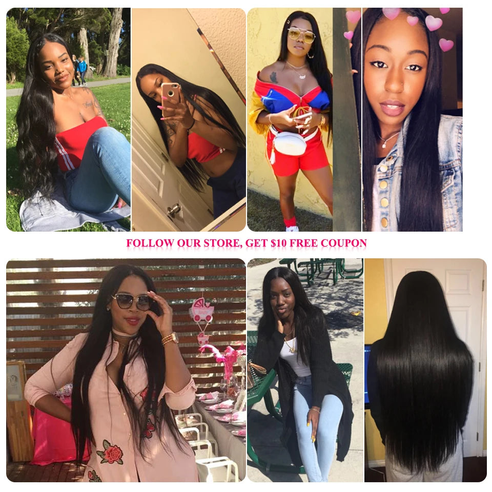 Straight Unprocessed Raw Human Hair Bundles - Natural Color