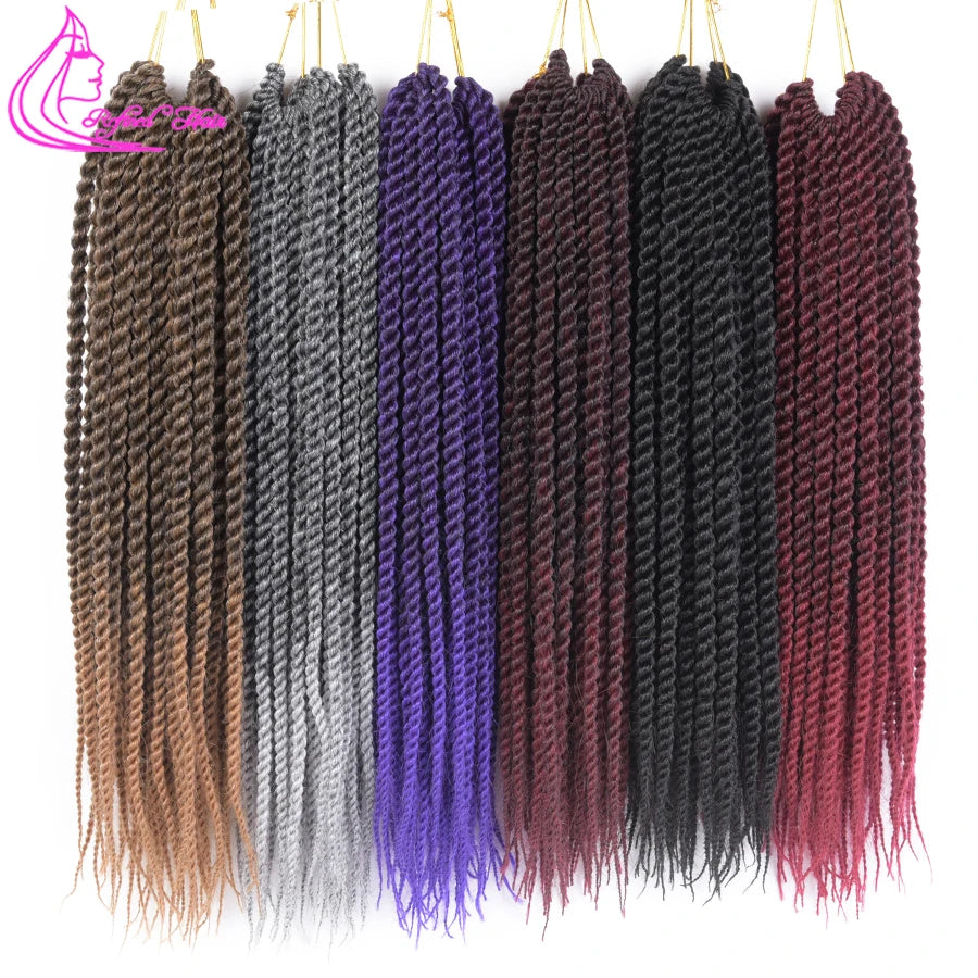 Synthetic Crochet Senegalese Twist Hair - Various Colors Available