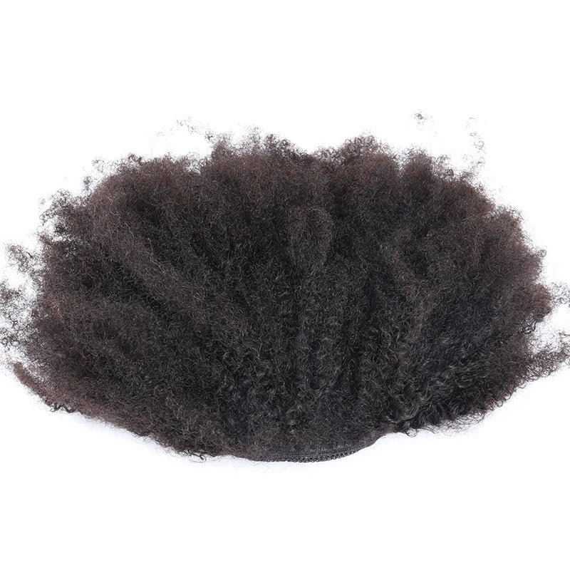 Afro Kinky Curly Drawstring or Straight Wrap Around Human Hair Ponytails