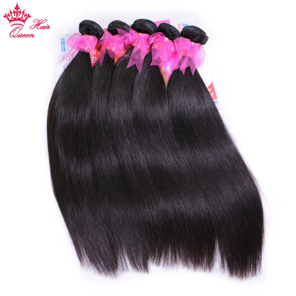 Straight Unprocessed Raw Human Hair Bundles - Natural Color