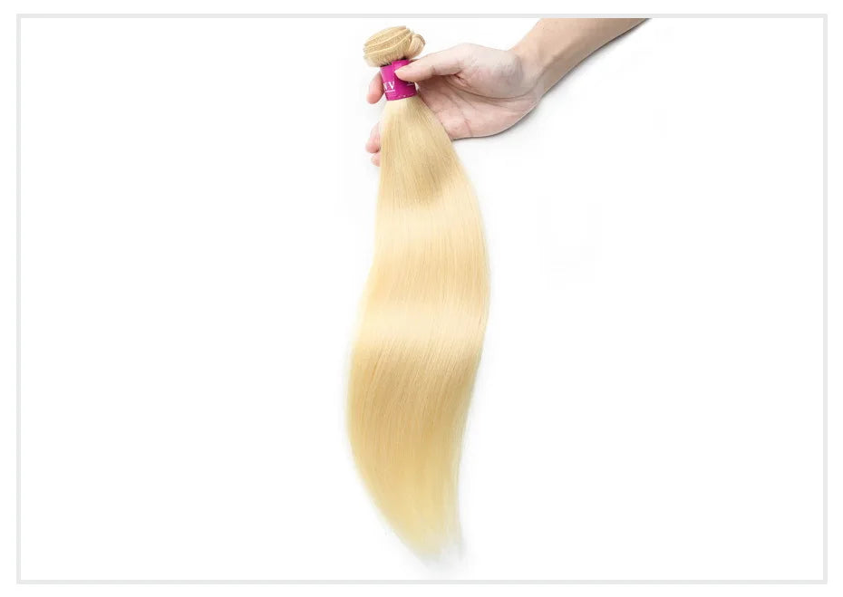 613 Blonde Brazilian Remy Straight Human Hair - Various Lengths