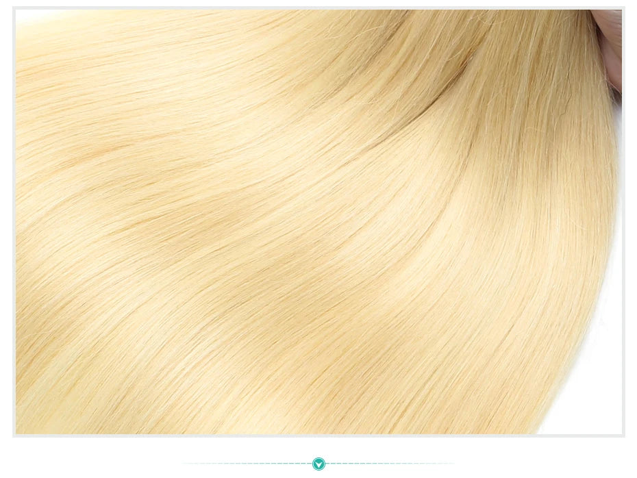613 Blonde Brazilian Remy Straight Human Hair - Various Lengths