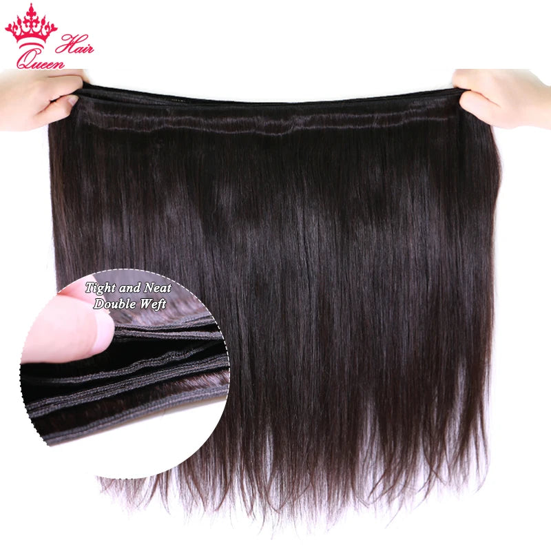Straight Unprocessed Raw Human Hair Bundles - Natural Color