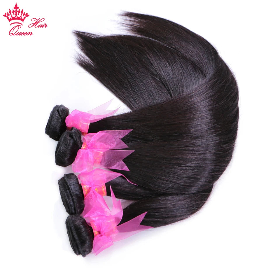 Straight Unprocessed Raw Human Hair Bundles - Natural Color