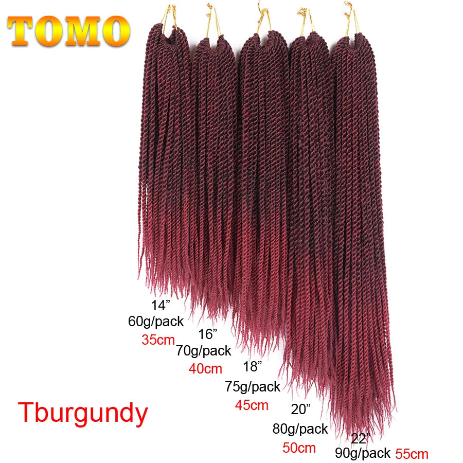 Senegalese Twist Synthetic Crochet Braided Hair - Various Colors Available