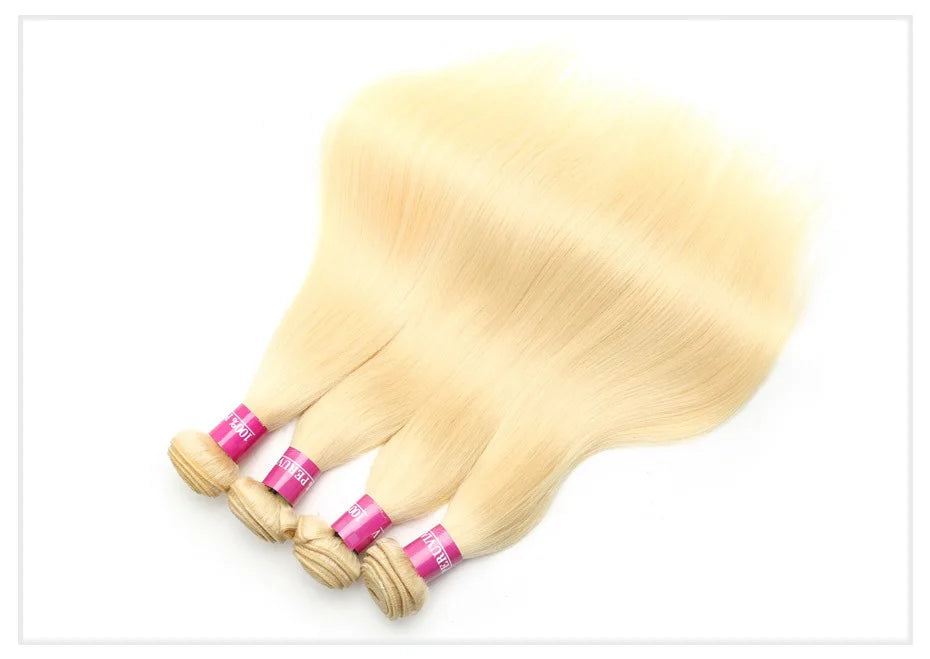 613 Blonde Brazilian Remy Straight Human Hair - Various Lengths