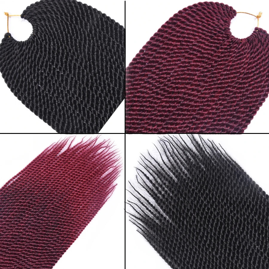Senegalese Twist Synthetic Crochet Braided Hair - Various Colors Available