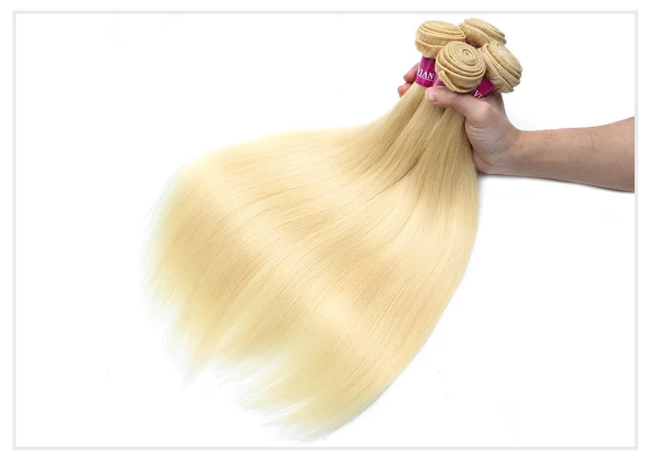 613 Blonde Brazilian Remy Straight Human Hair - Various Lengths