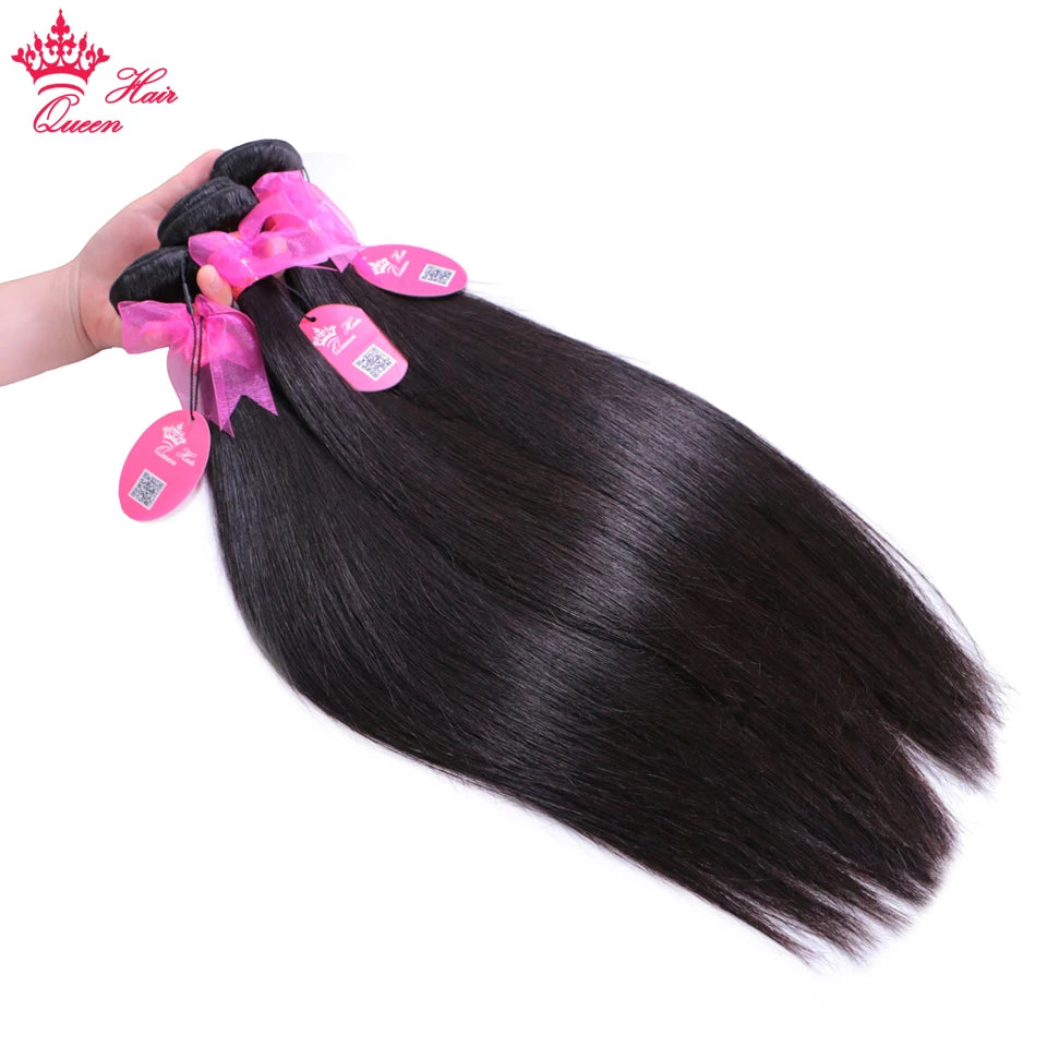Straight Unprocessed Raw Human Hair Bundles - Natural Color