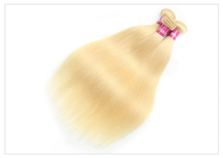 613 Blonde Brazilian Remy Straight Human Hair - Various Lengths