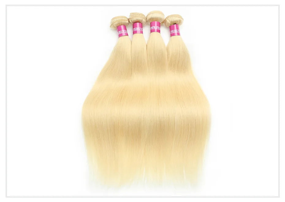 613 Blonde Brazilian Remy Straight Human Hair - Various Lengths