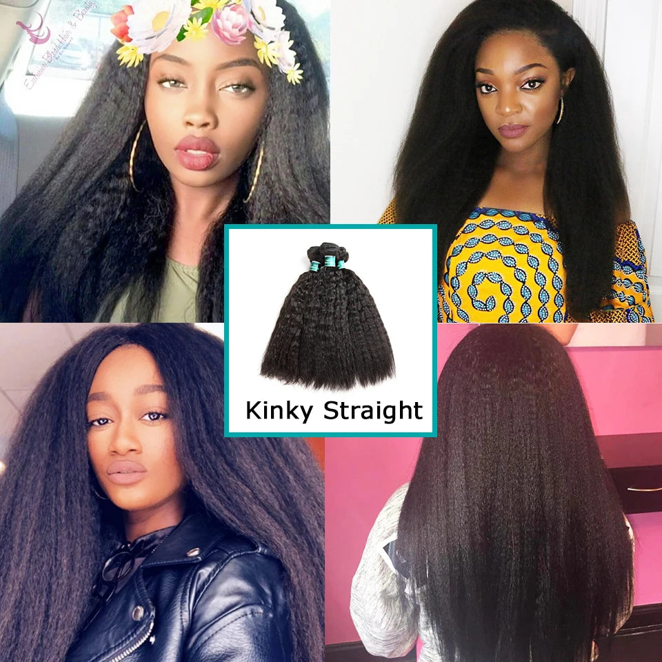 2Trendy -  Straight Human Hair Yaki 3 or 4 Bundles