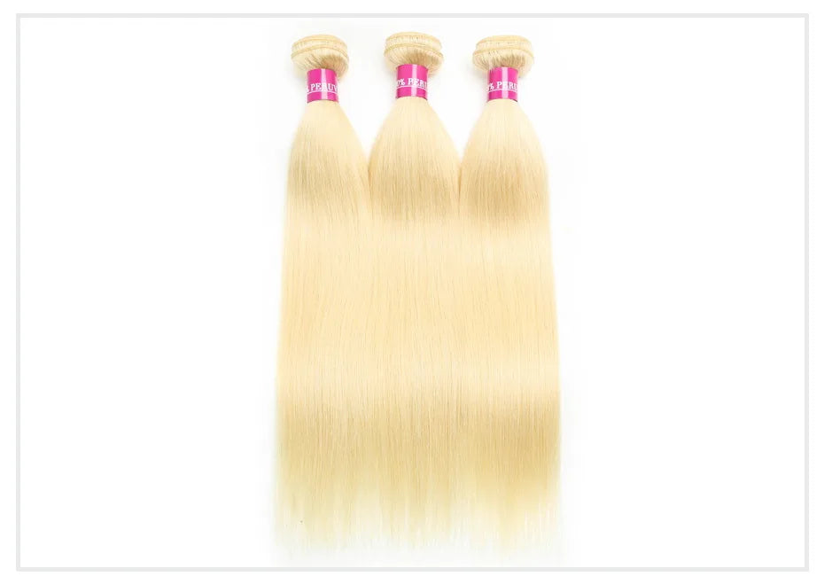 613 Blonde Brazilian Remy Straight Human Hair - Various Lengths
