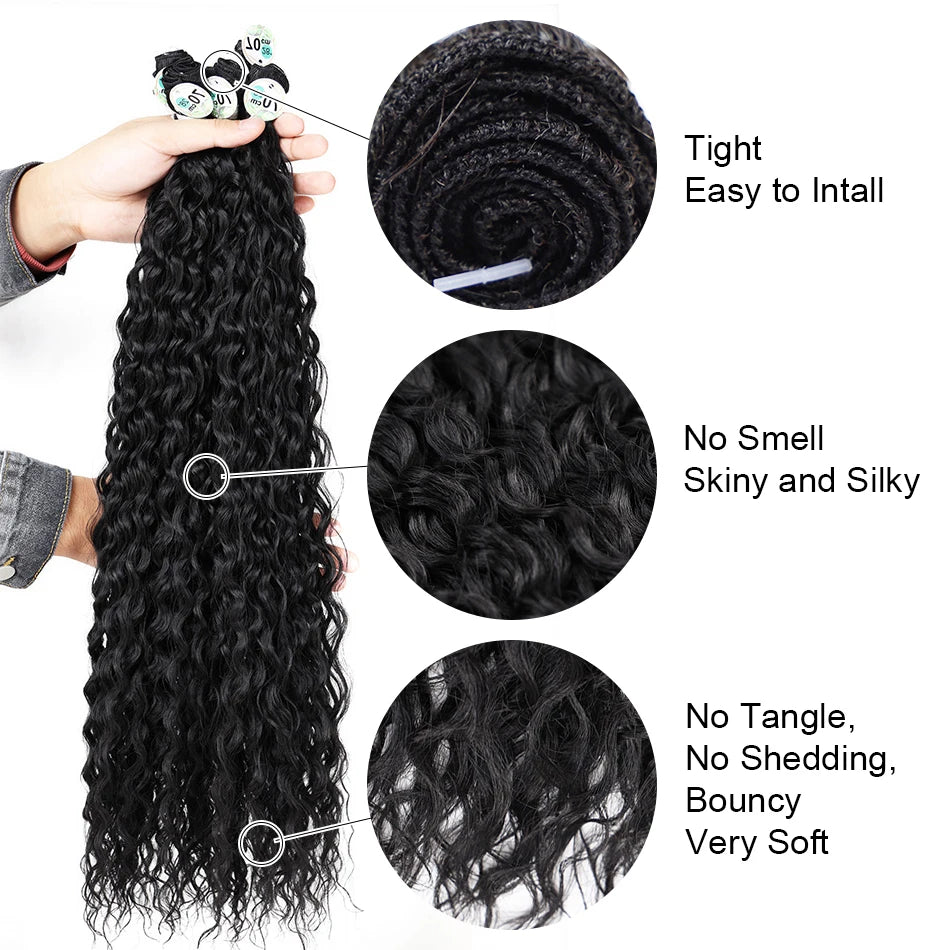 Kinky Curly Bundles Synthetic Hair - Various Colors Available