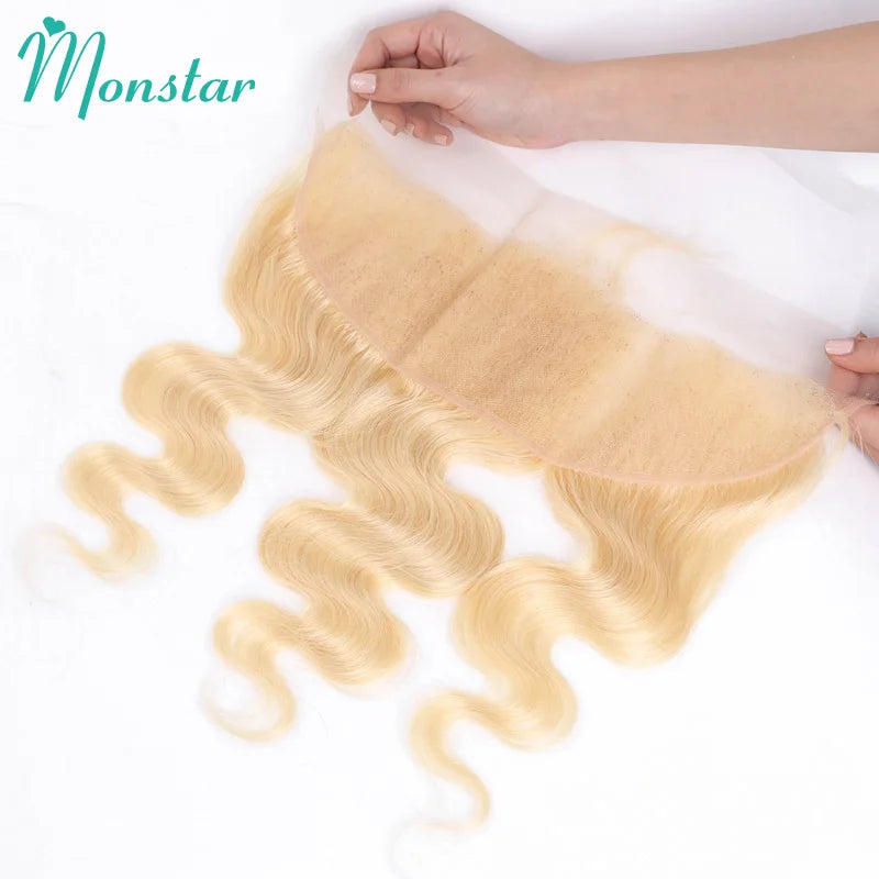 Body Wave 13X4 1B/613 Dark Root Ombre or 613 Blonde Full Lace Frontal With Baby Hair
