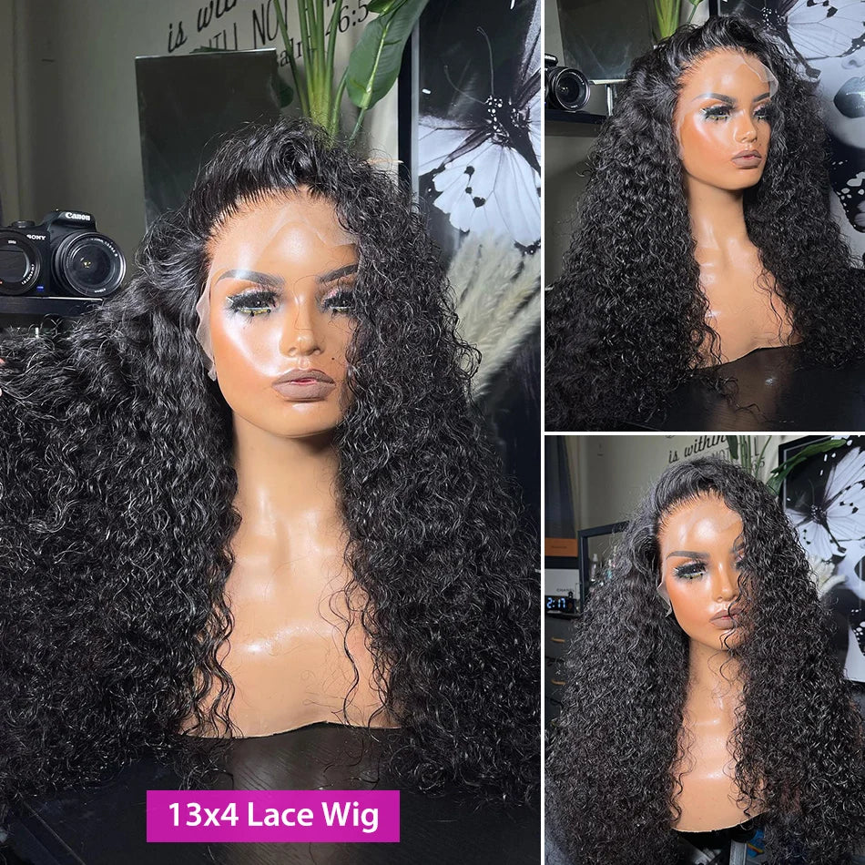 Deep Kinky Curly - HD Transparent Lace Frontal  Human Hair Wig