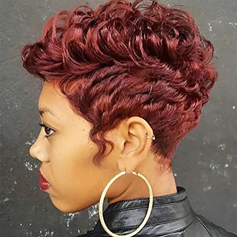 Synthetic Short Cut Curly Wig - Various Colors Available