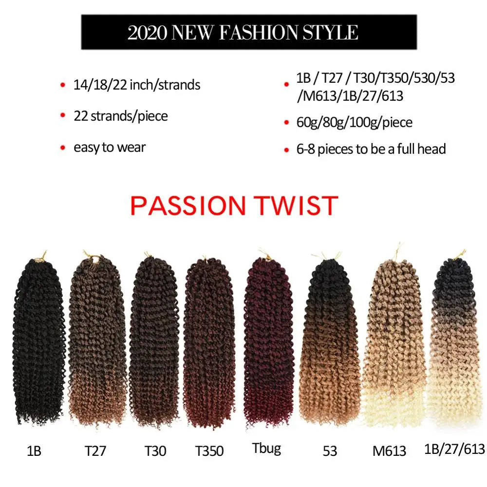 Passion Twist Crochet Synthetic - Various Colors Available