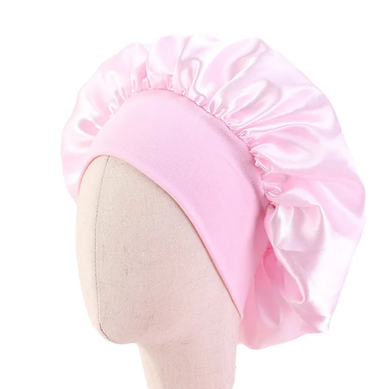 Girls Satin Wide Band Bonnet For Babies/Children