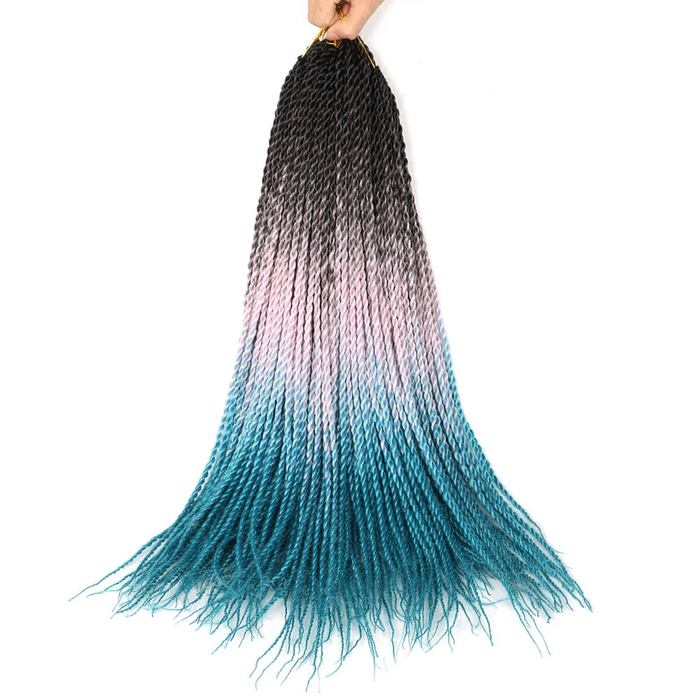 24 Inch Senegalese Twist Synthetic Crochet Braids - Various Colors Available
