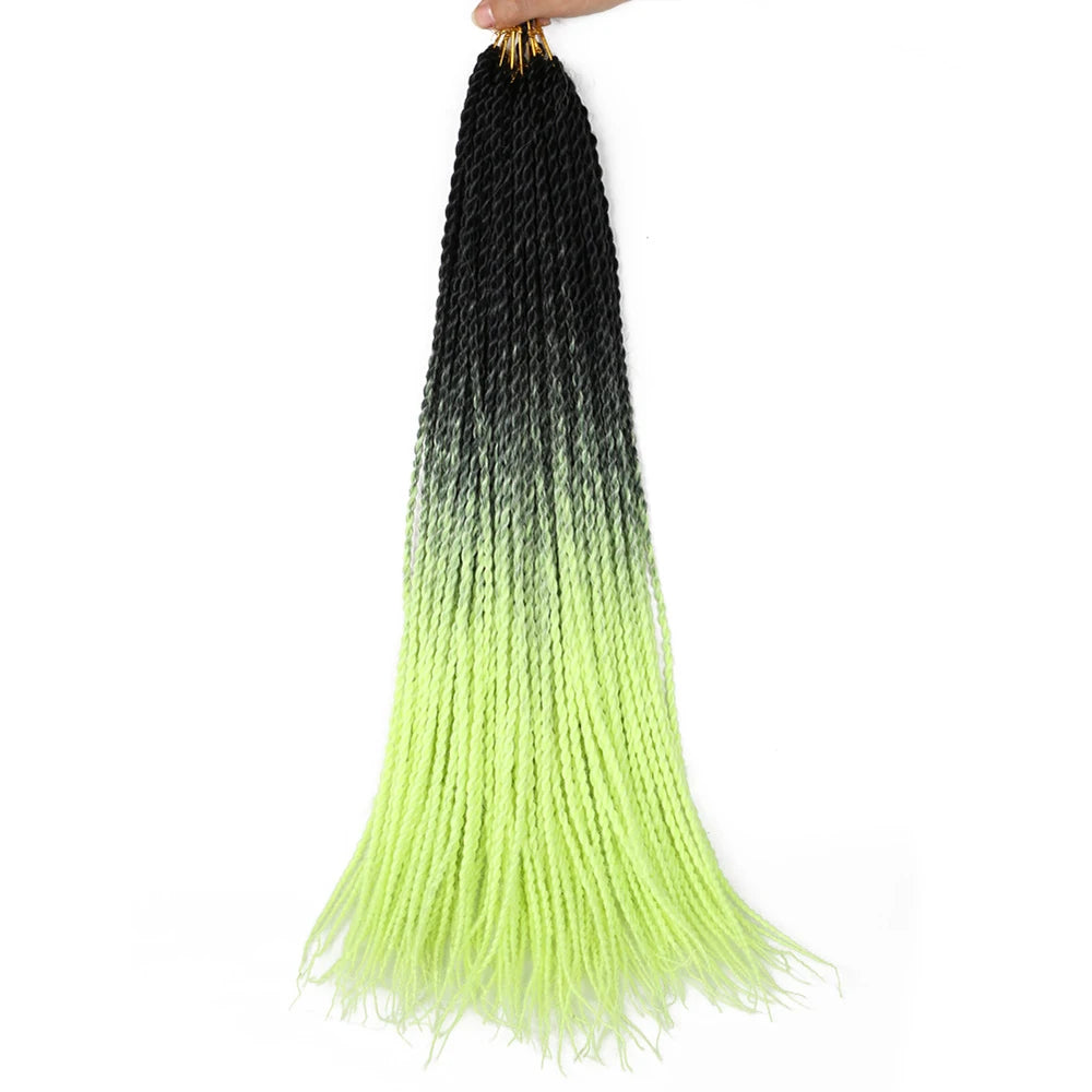 24 Inch Senegalese Twist Synthetic Crochet Braids - Various Colors Available