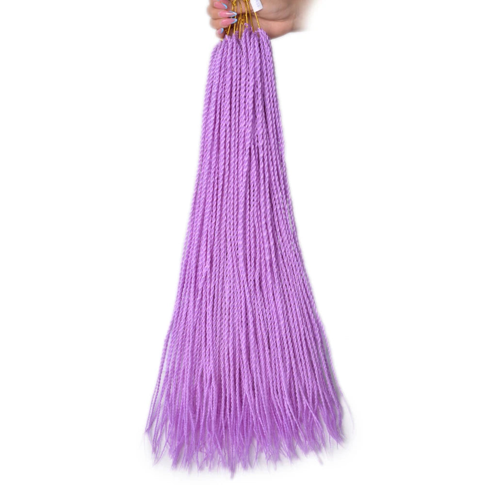 24 Inch Senegalese Twist Synthetic Crochet Braids - Various Colors Available