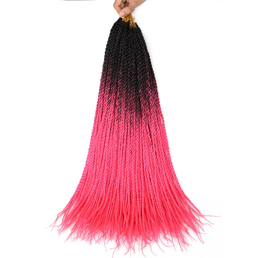 24 Inch Senegalese Twist Synthetic Crochet Braids - Various Colors Available