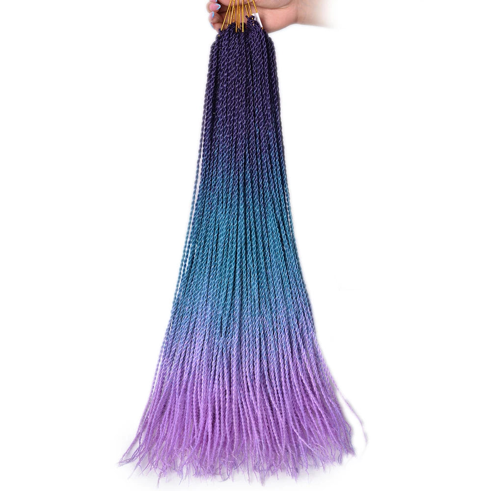 24 Inch Senegalese Twist Synthetic Crochet Braids - Various Colors Available