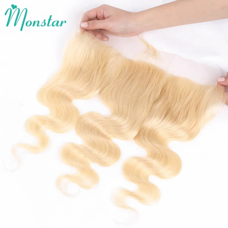 Body Wave 13X4 1B/613 Dark Root Ombre or 613 Blonde Full Lace Frontal With Baby Hair