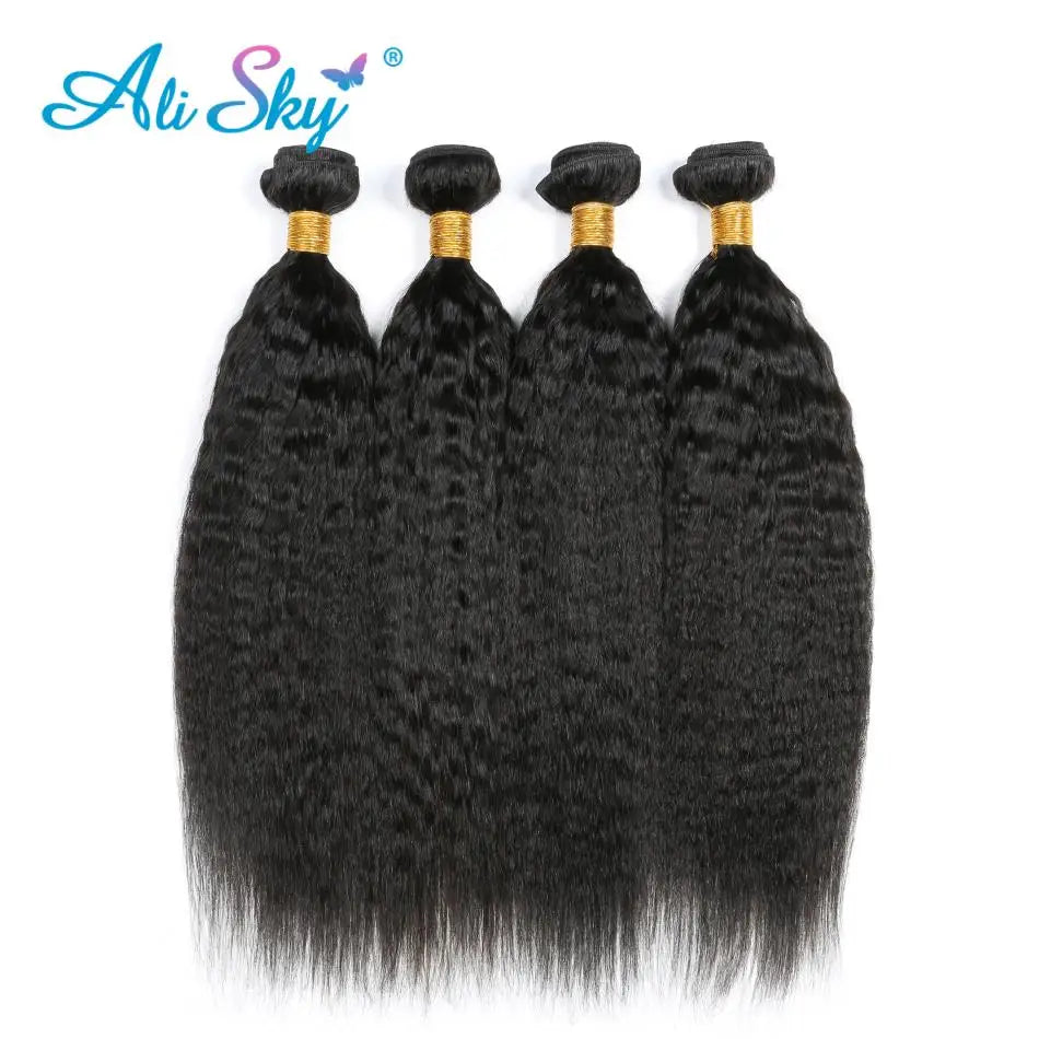 Peruvian Human Hair Kinky Straight Bundles