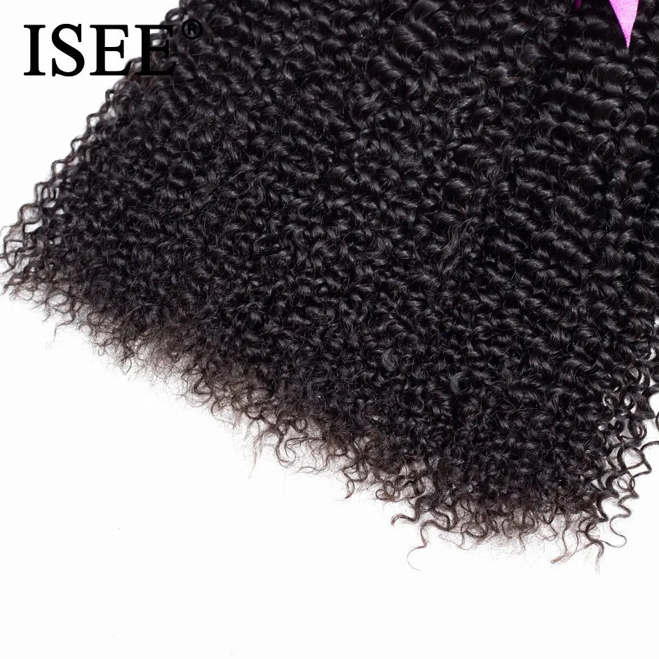 Kinky Curly 100% Unprocessed Virgin Human Hair Bundles Nature Color