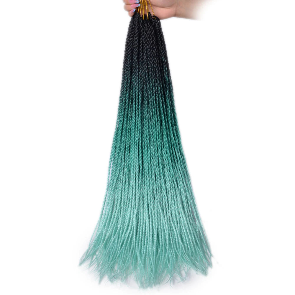 24 Inch Senegalese Twist Synthetic Crochet Braids - Various Colors Available