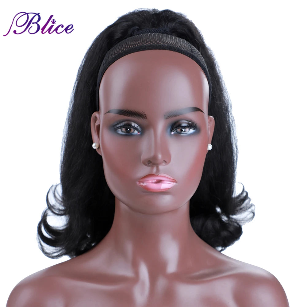 Yaki Straight Synthetic Drawstring With Two Combs Ponytails - Various Options Available