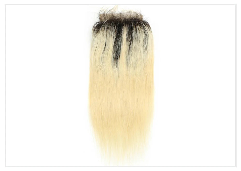 Straight Human Hair Lace Closure with Baby Hair - Various Options Available