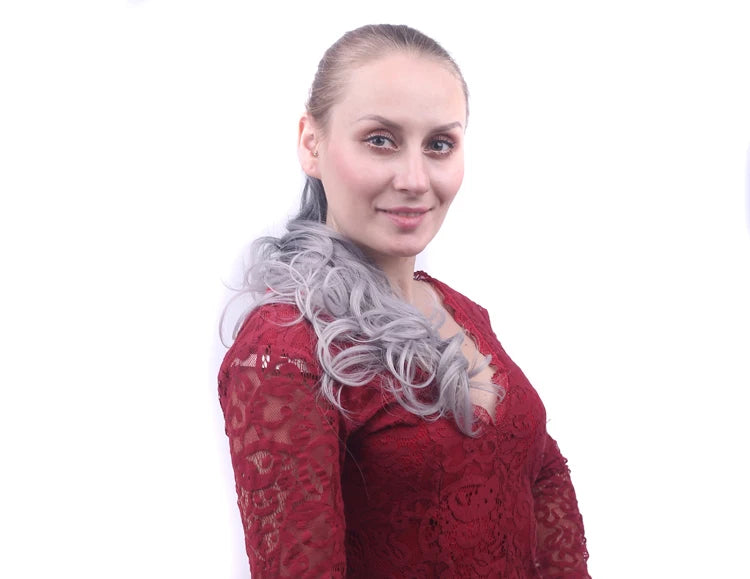 Synthetic Drawstring Long Curly Ponytail - Other Colors Available