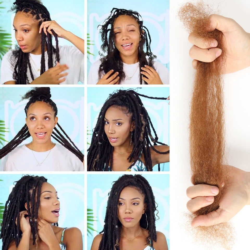Afro Kinky Bulk Human Hair For Braiding (Lightweight) Various Colors Available