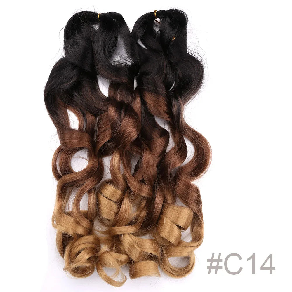 Spiral Curls Pre-Stretched Braiding Hair - Various Ombre Selections