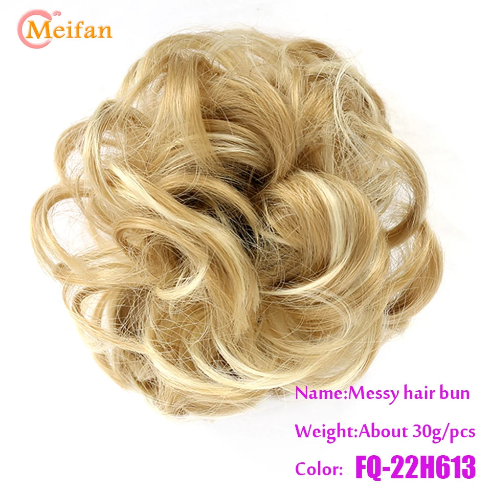 Synthetic Hair Bun with Elastic Band or Clip On - Various Options Available
