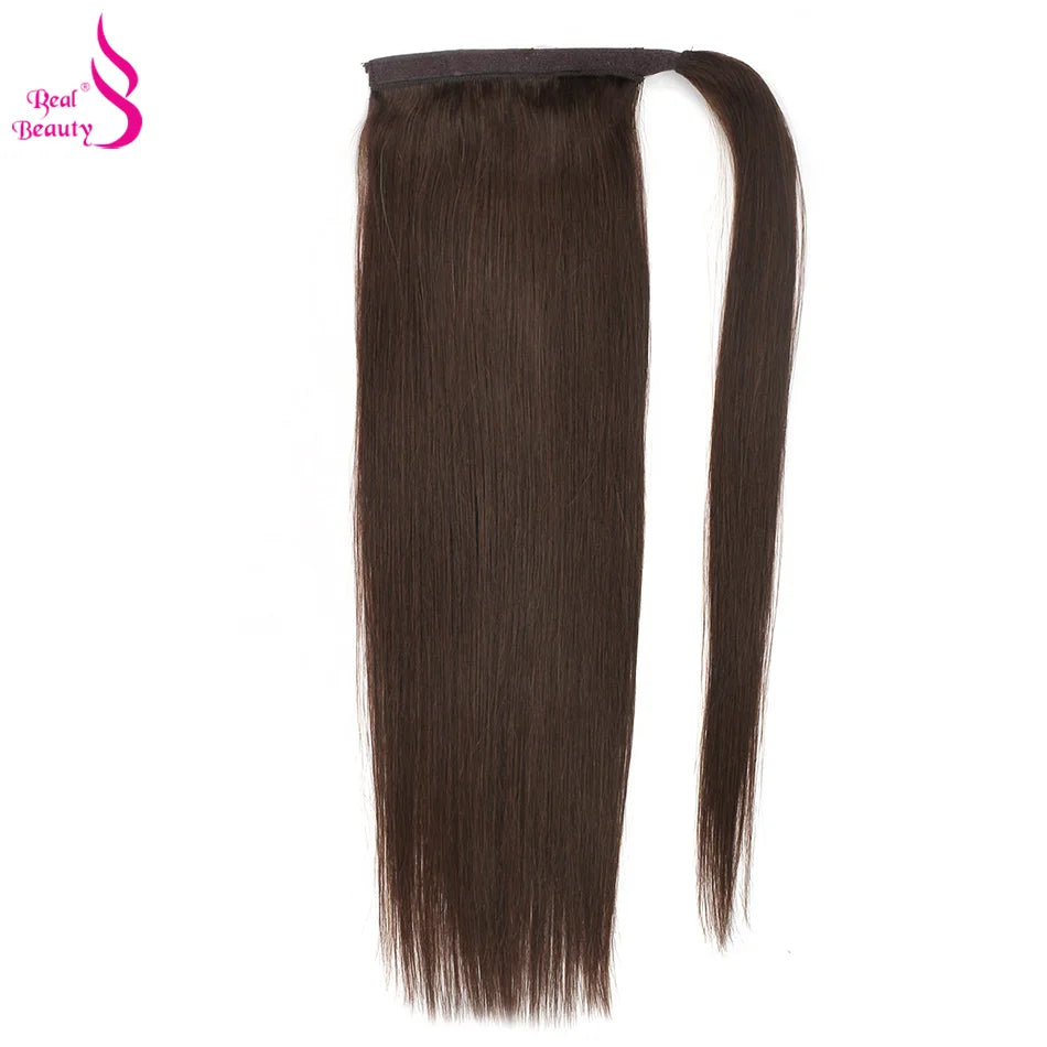 Straight Human Hair Wrap Around Ponytails