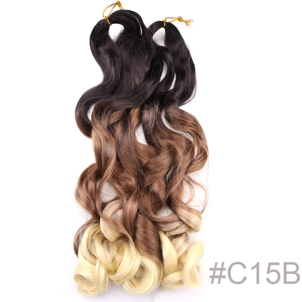 Spiral Curls Pre-Stretched Braiding Hair - Various Ombre Selections