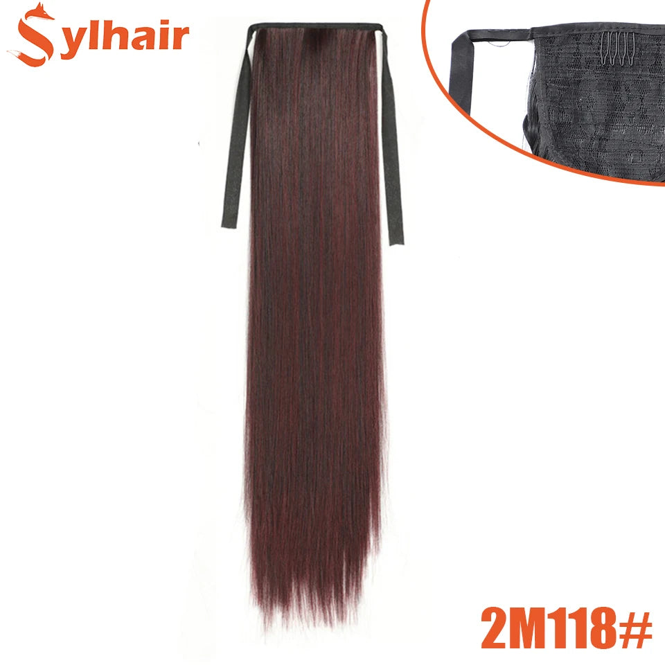 Long Straight Wrap Around Ponytail - Synthetic Hair, Various Colors Available