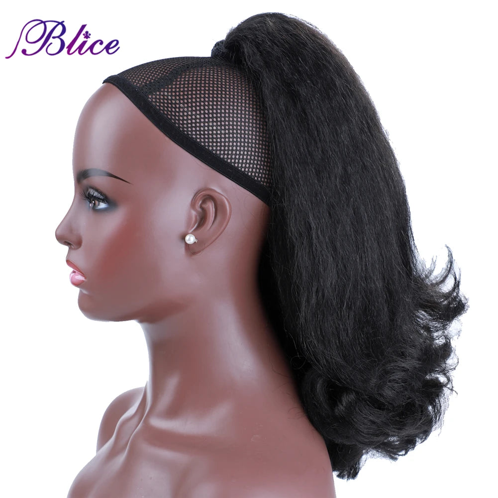 Yaki Straight Synthetic Drawstring With Two Combs Ponytails - Various Options Available