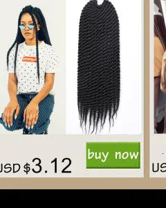 Senegalese Twist Synthetic Crochet Braided Hair - Various Colors Available