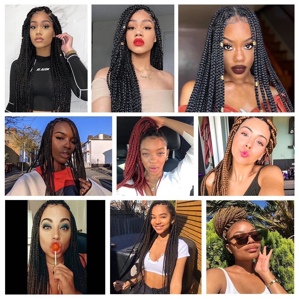Pre-Stretched Synthetic Braiding Hair - Various Colors Available