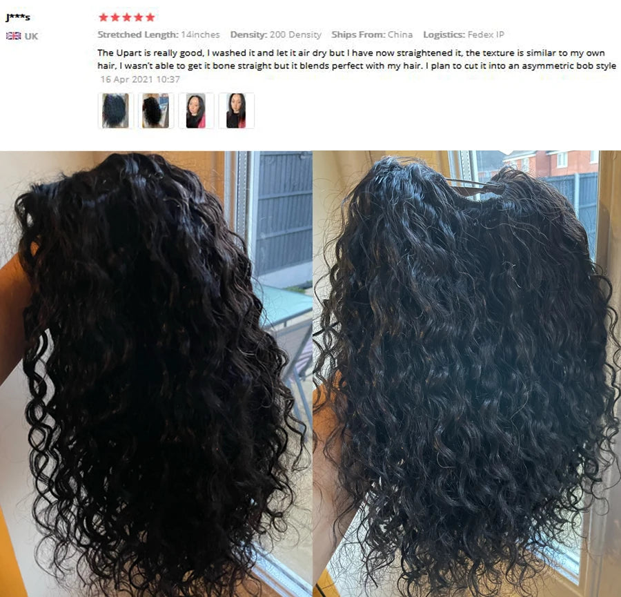 Deep Wave U Part Human Hair Wig