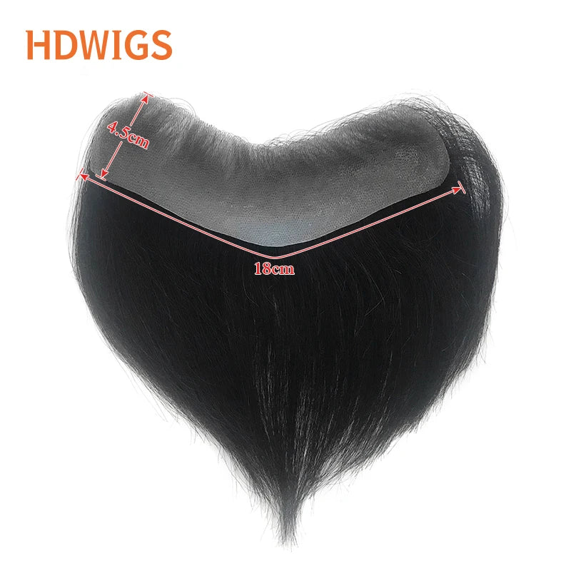 Straight 100% Human Remy Hair V Style Thin Skin Full PU Men's Capillary Prosthesis Frontal - Various Options Available