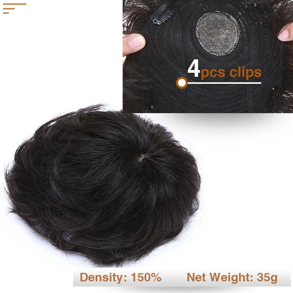 Men Toupee 16x19cm, 4Inch Human Hair Capillary Prothesis Clip In Replacement Systems - Various Options Available